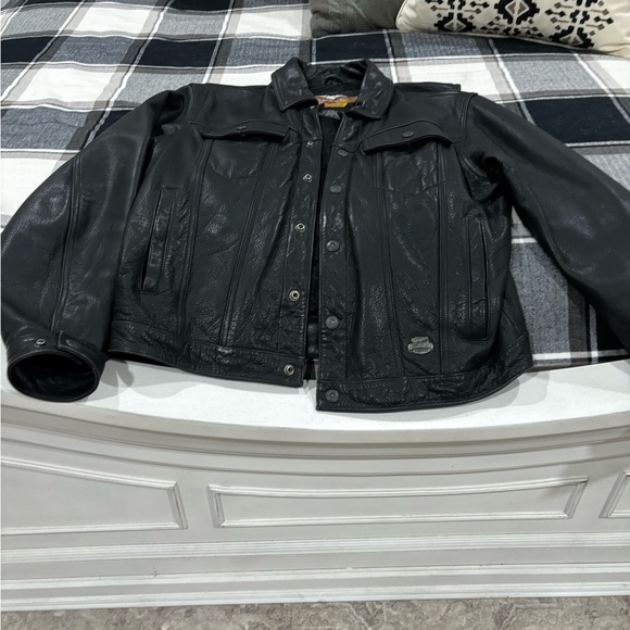 Men’s Harley Davidson Leather Bomber Jacket - Picture 1 of 6